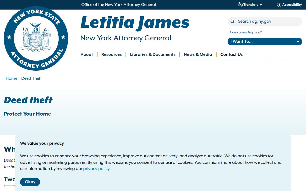 Yonkers residents directory view of New York deed-theft warning