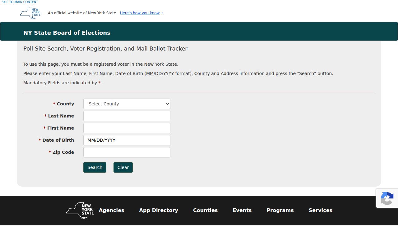 Yonkers residents directory view of the New York voter lookup
