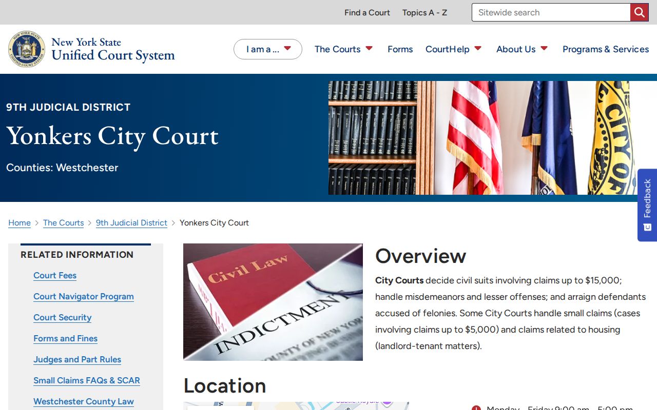 Yonkers resident lookup reference for Yonkers City Court